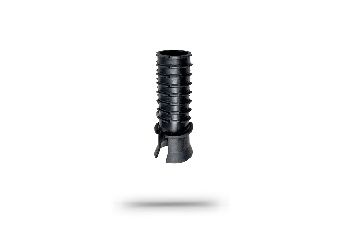 Black ribbed plastic part for securing Shimano Di2 battery inside a TIME seatpost