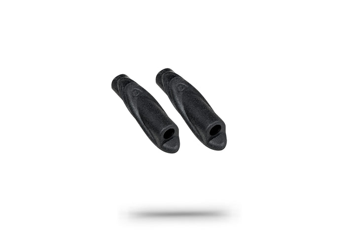 Two black plastic plugs that guide the rear rim brake cable inside the top tube of TIME Alpe d'Huez 01 and 21 models