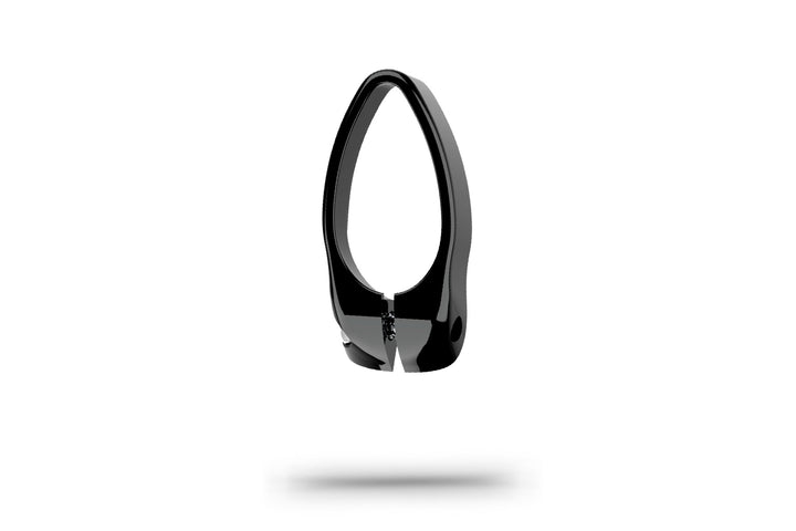 Black Alloy aero seat collar with M4 bolt, Fits new 2025+ model year TIME Scylon, alternate view from above.