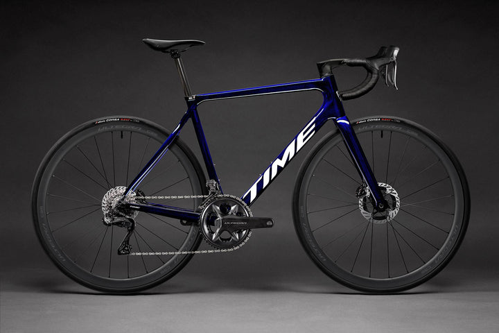 TIME NXR Road Bike in Cobalt gloss color showing Ultegra Limited Edition Build Kit, Ultegra power meter and C36 Carbon Wheelset checks all the boxes at a great price.