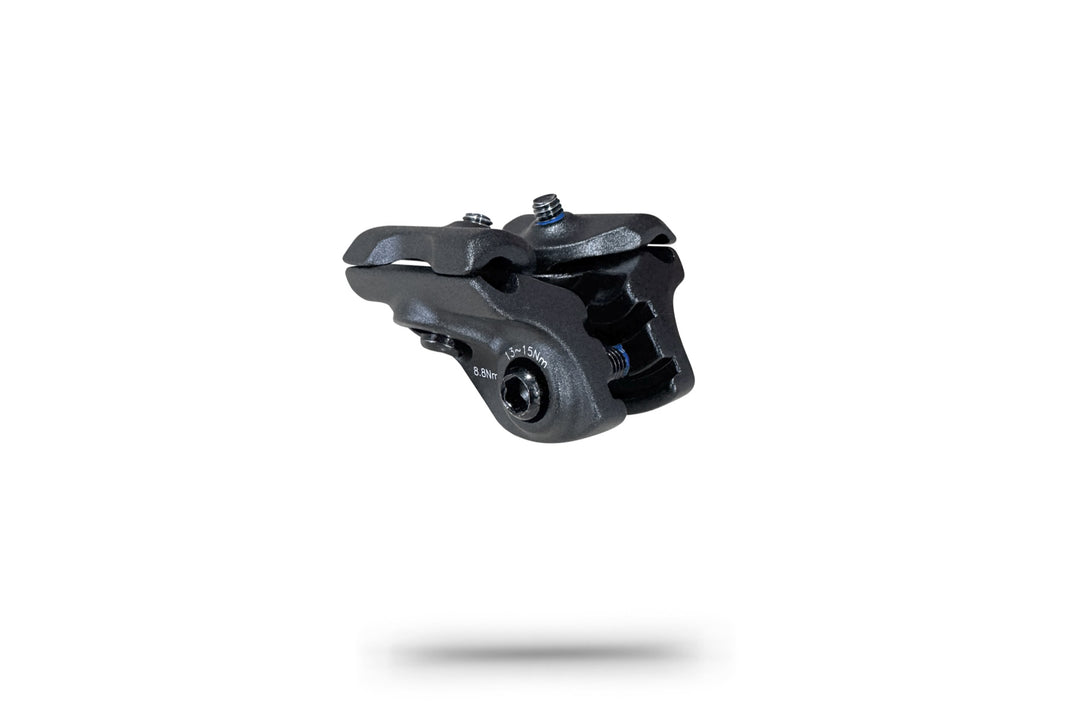 Black alloy seatpost head assembly with multiple adjustments for newer SCYLON seatposts and NXR seatposts TIME Oem replacement part